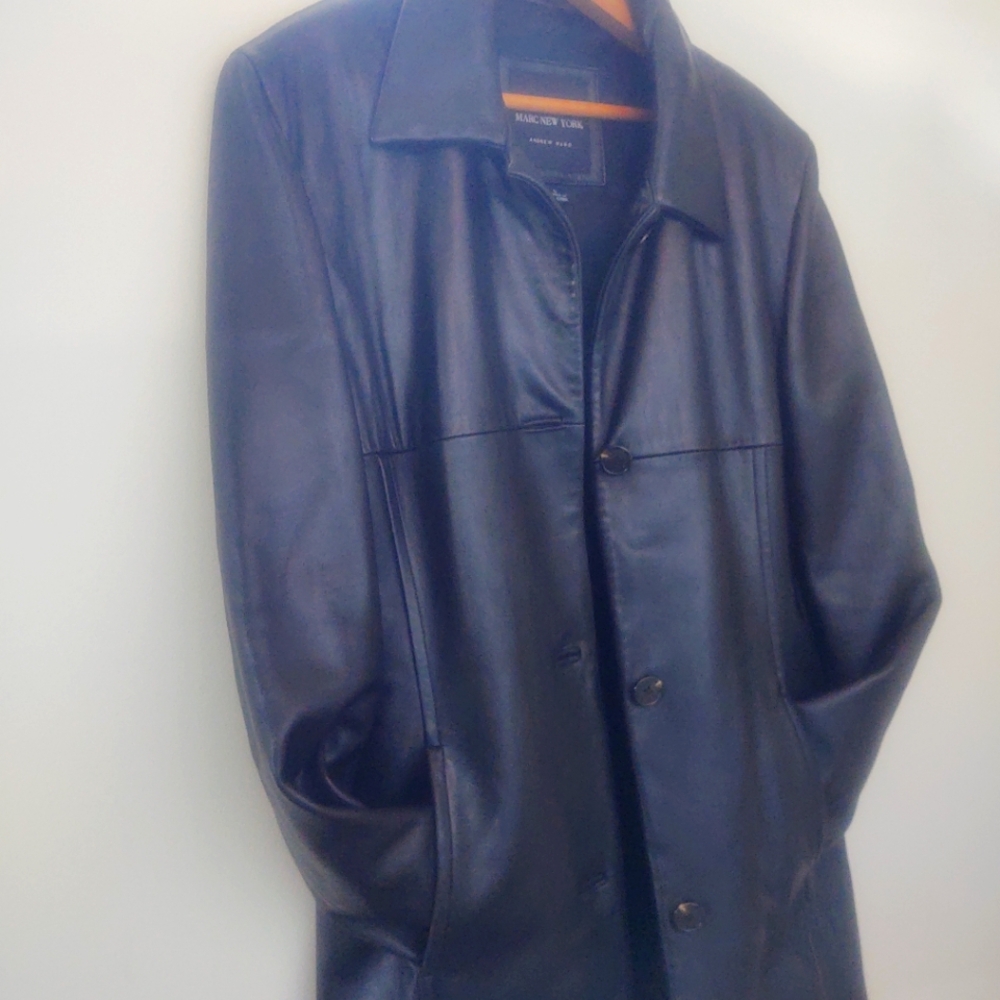 Andrew Marc 100% Leather ◾Black CoaT~ Size: L